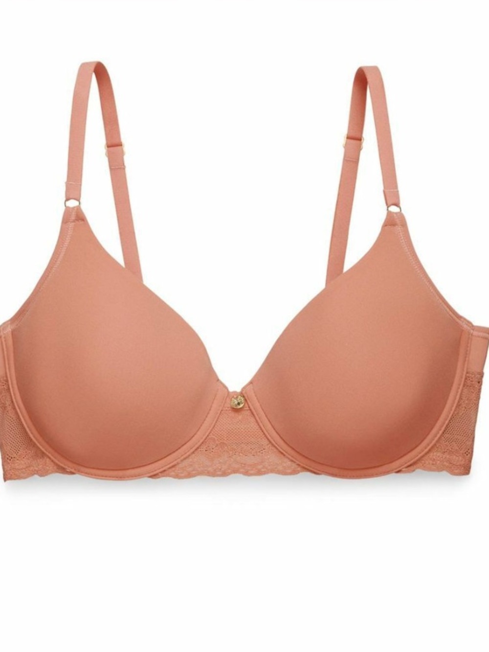 Natori‎ beige/rosey Padded Lace T-Shirt Bra - Peach